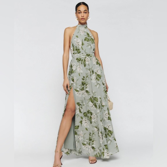 Reformation Andre Dress in Tea Garden - Picture 3 of 9